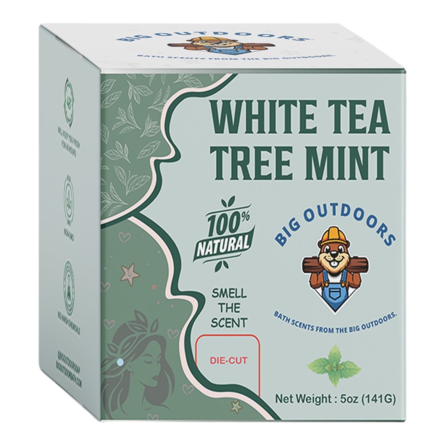 White Tea Tree Mint handcrafted soap 3 pack