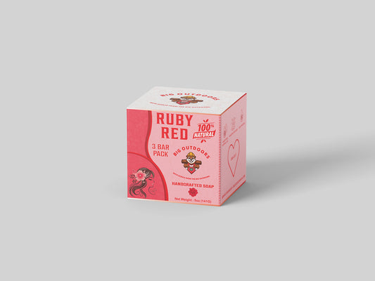 Ruby Red Handcrafted cold pressed soap -3 pack